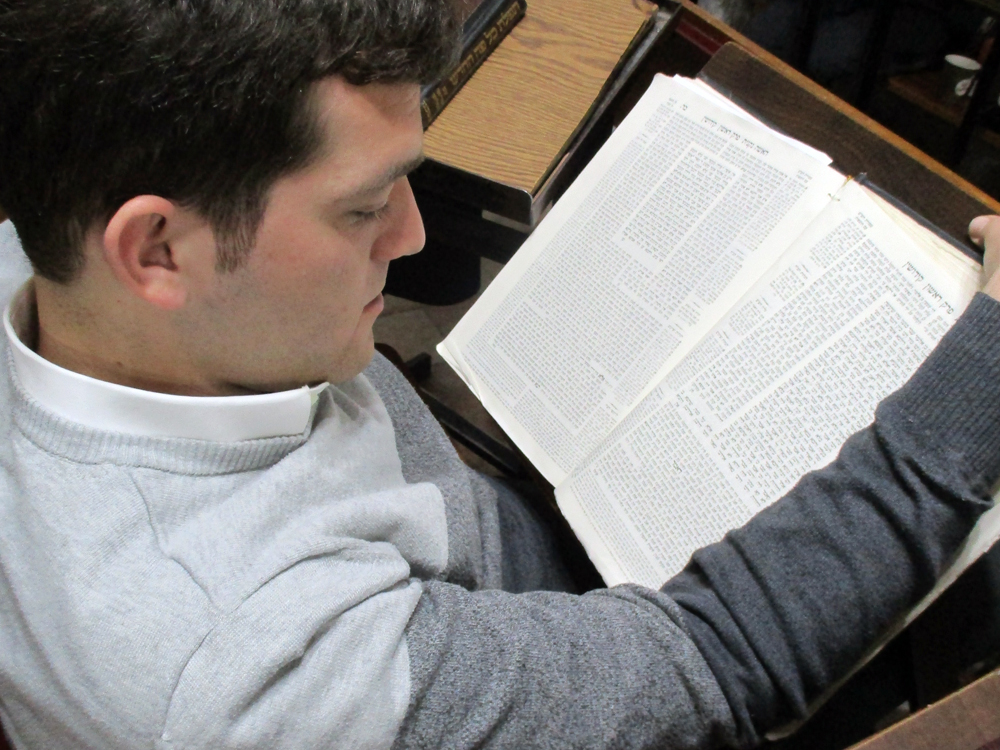 Yeshiva Bachur Studying Talmud