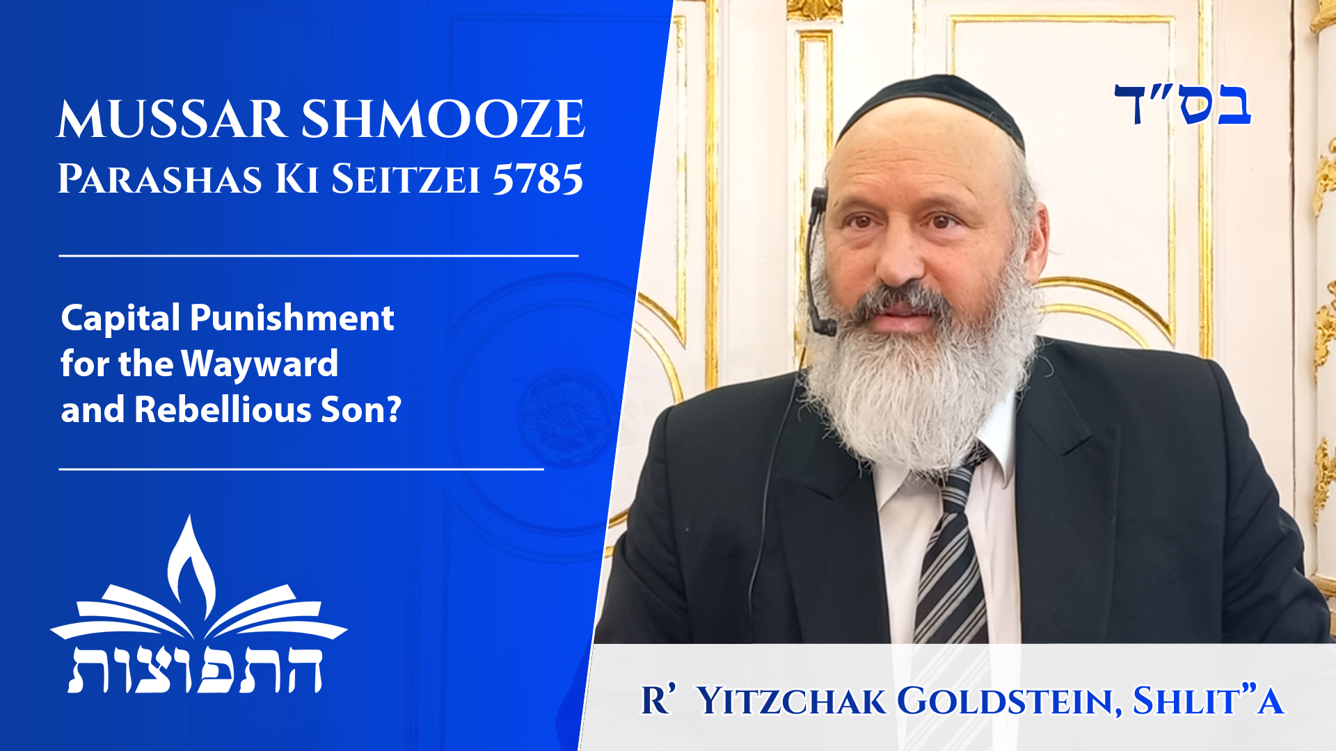 Capital Punishment for the Wayward and Rebellious Son? | Parashas Ki Seitzei | Rabbi Yitzchak Goldstein